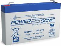 Power-Sonic 6V 7Ah Blei-Vlies Akku AGM PS-670