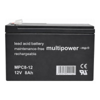 multipower MPC8-12 - 12V 8Ah wiederaufladbarer Bleiakku